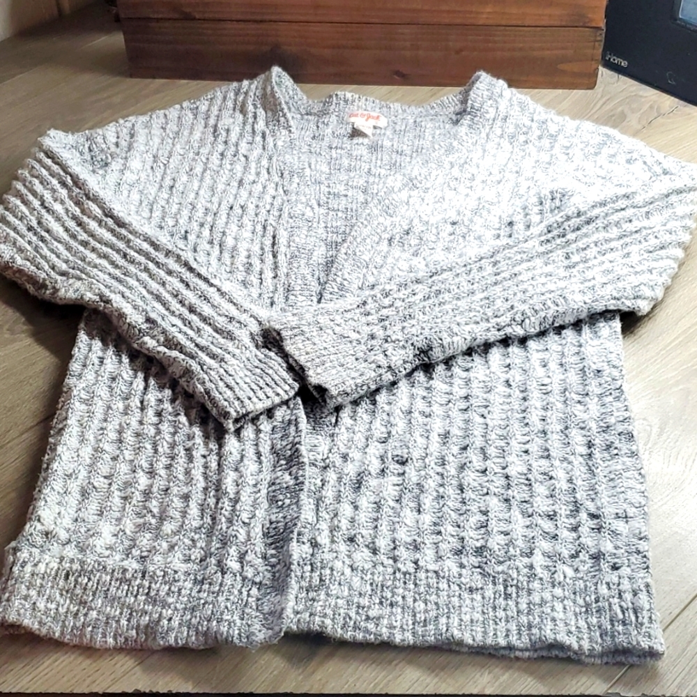 Girls cat & jack Heather Grey cardigan